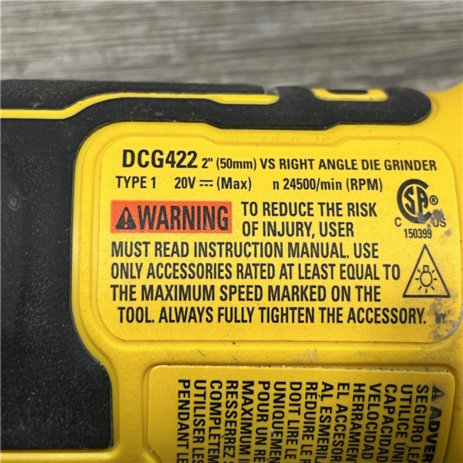 AS-IS DEWALT Atomic 20V MAX Cordless Right Angle Die Grinder (Tool Only)