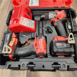 AS-IS  Milwaukee M18 FUEL 18V Lithium-Ion Brushless Cordless Hammer Drill and Impact Driver Combo Kit (2-Tool) with 2 Batteries