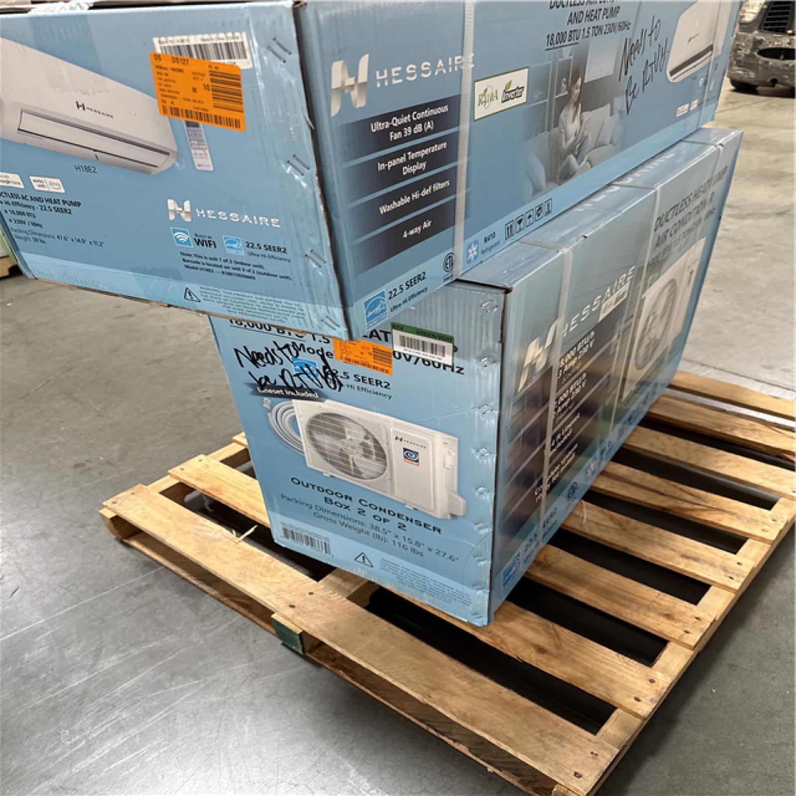 California AS-IS Hessaire Ductless AC & Heat Pump