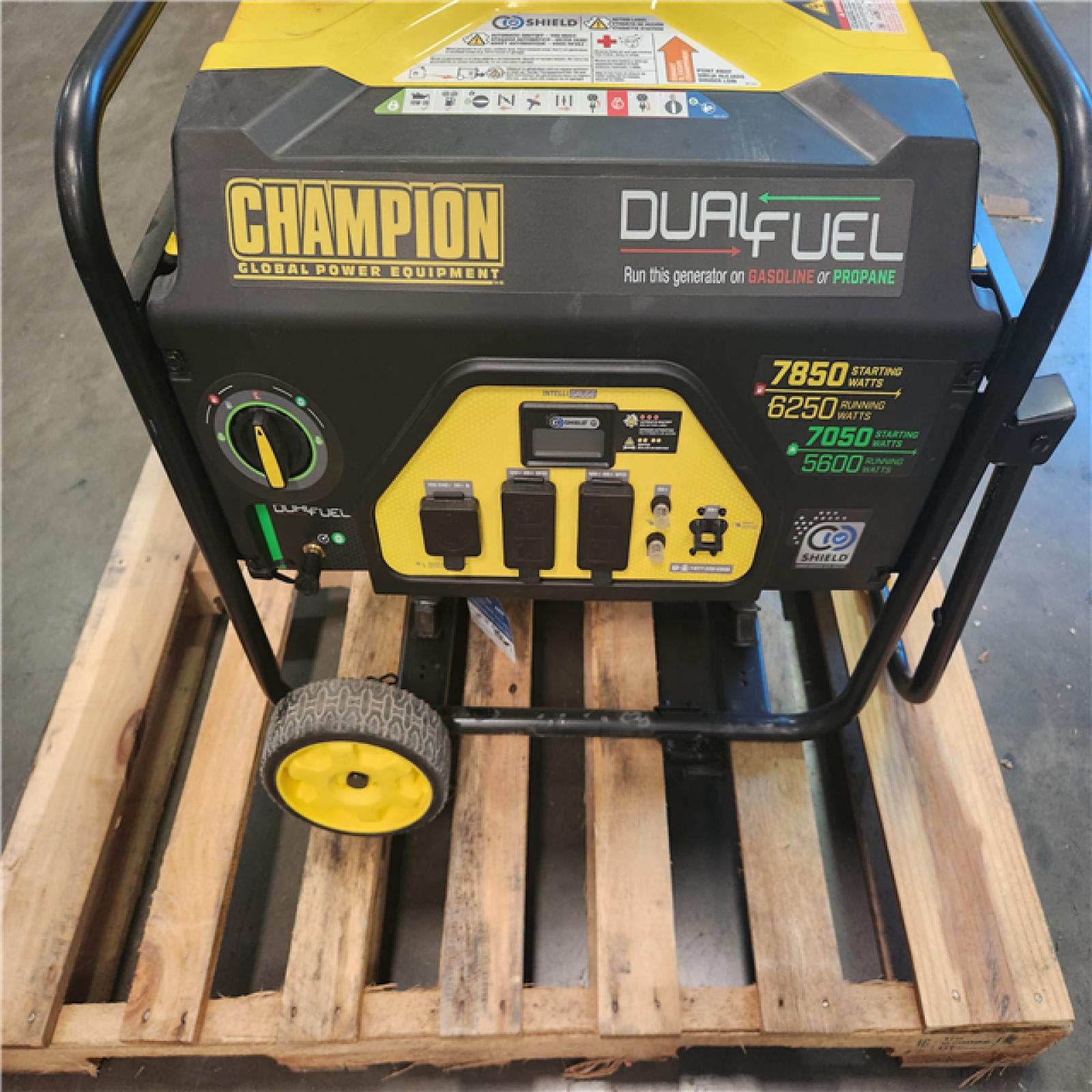 California AS-IS Champion Power Equipment 100592 6250 Watts Gas & Propane Powered Dual-Fuel Portable Generator with CO Shield Technology