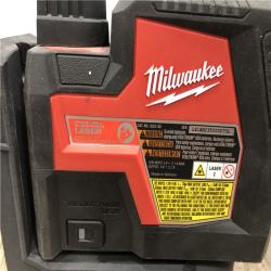 AS-IS Milwaukee Green 100 ft. Cross Line and Plumb Points Rechargeable Laser Level with