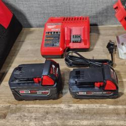HOUSTON LOCATION - AS-IS Milwaukee M18 18-Volt Lithium-Ion Brushless Cordless Combo Kit (4-Tool) with 2-Batteries  1-Charger and Tool Bag