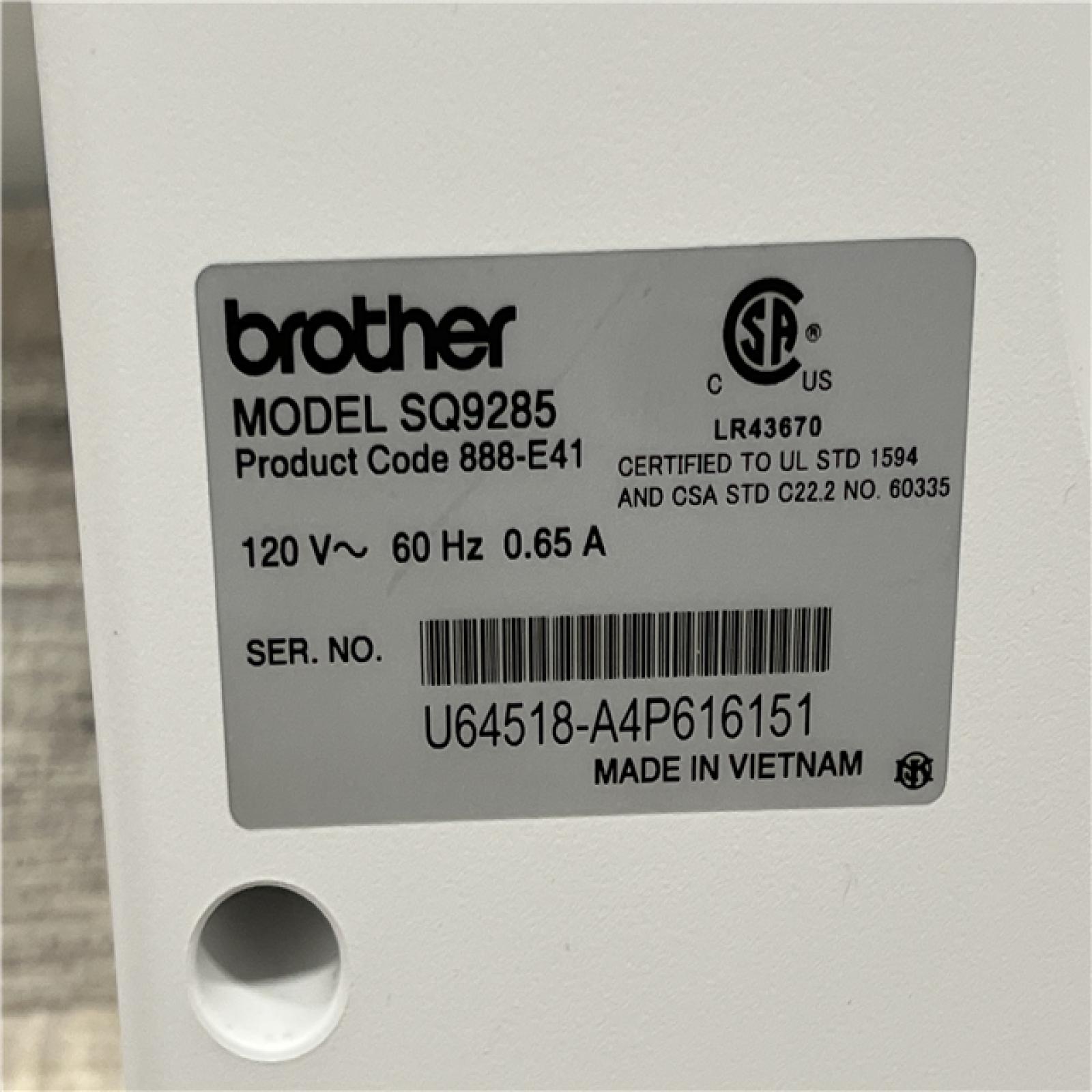 AS-IS Brother SQ9285 Computerized Sewing and Quilting Machine