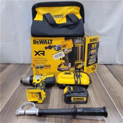 AS-IS   DEWALT 20V XR Lithium-Ion Cordless Hammer Drill Kit with 8.0 Ah Battery, Charger and Kit Bag