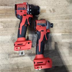 HOUSTON LOCATION - AS-IS Milwaukee M18 18V Lithium-Ion Brushless Cordless Compact Drill/Impact Combo Kit (2-Tool) W/(2) 2.0 Ah Batteries  Charger & Bag