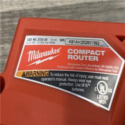 AS-IS Milwaukee FUEL 18V Lithium-Ion Brushless Cordless Compact Router (Tool-Only)