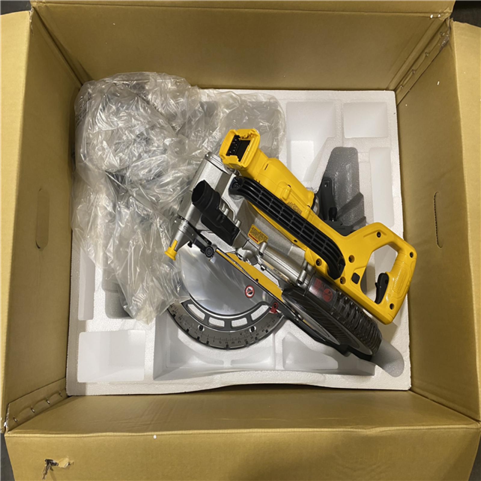 As-Is- DEWALT 60V Lithium-Ion 12 in. Cordless Sliding Miter Saw Kit with 9.0Ah Battery Pack