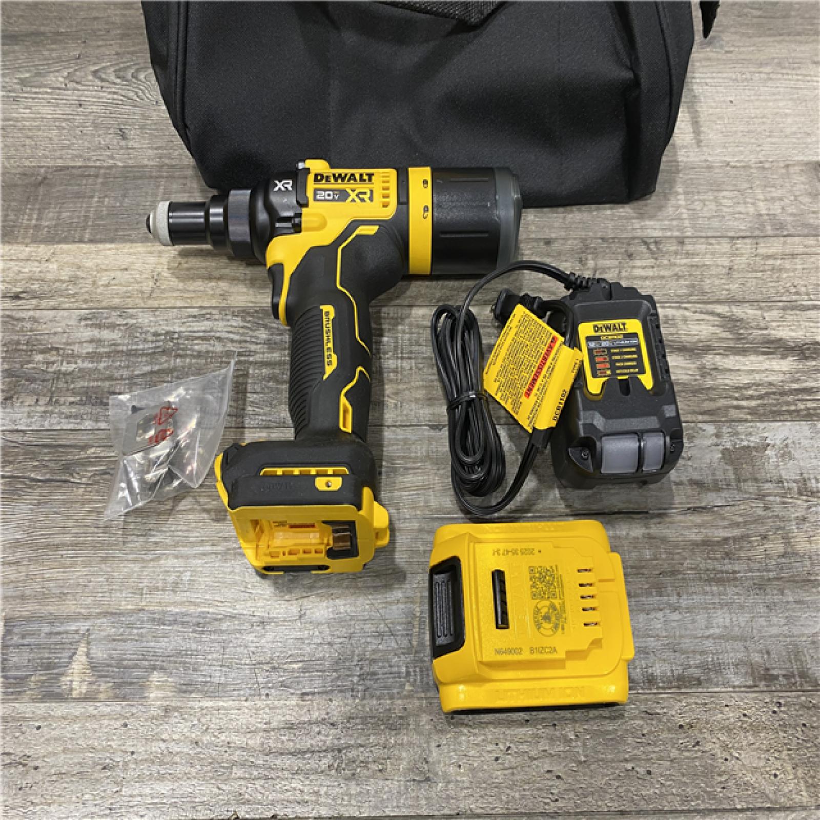 AS-IS DEWALT 20V MAX XR Lithium-Ion Brushless Cordless 3/16 in. Rivet Tool Kit