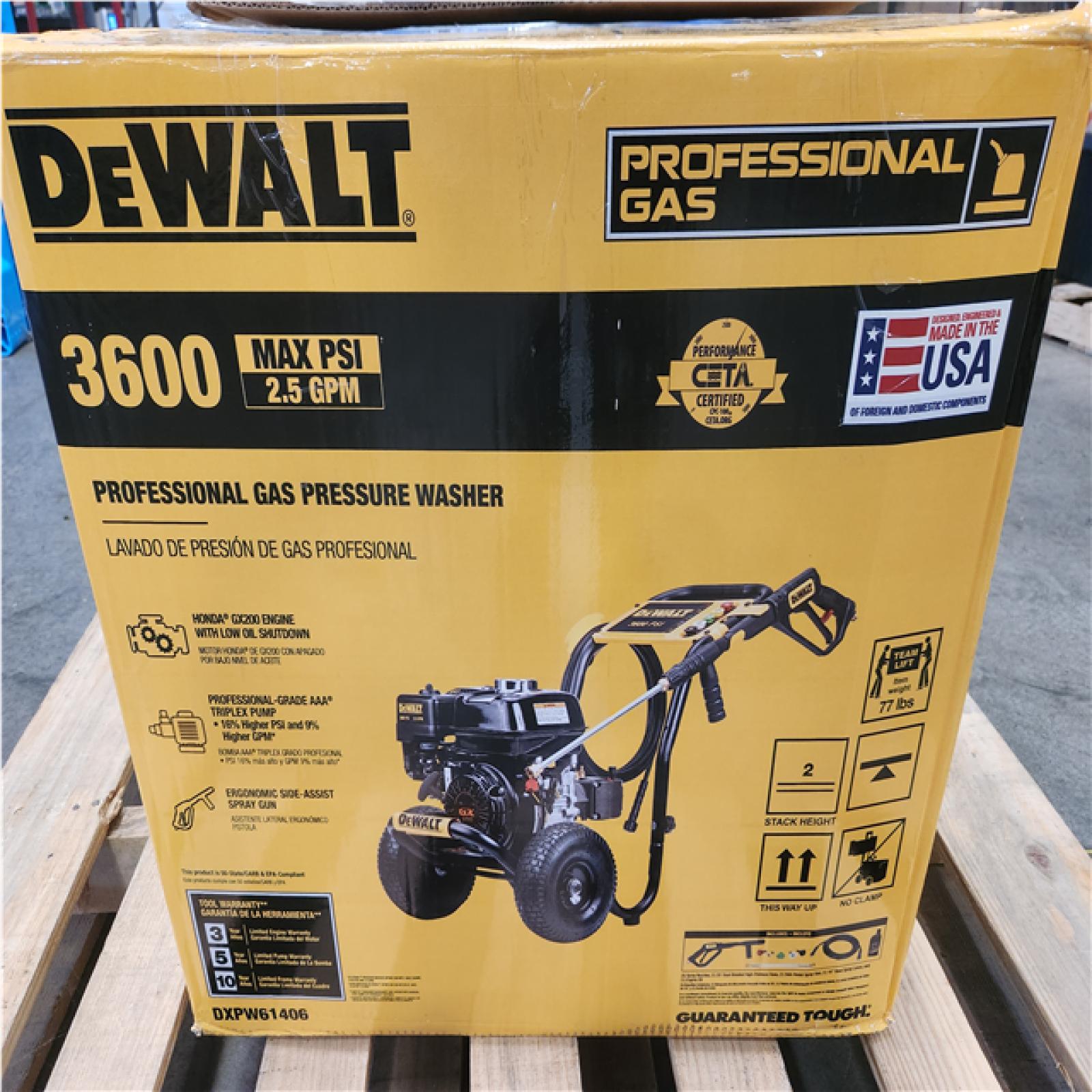 Phoenix NEW DEWALT 3600 PSI 2.5 GPM Cold Water Gas Professional Pressure Washer with HONDA GX200 Engine