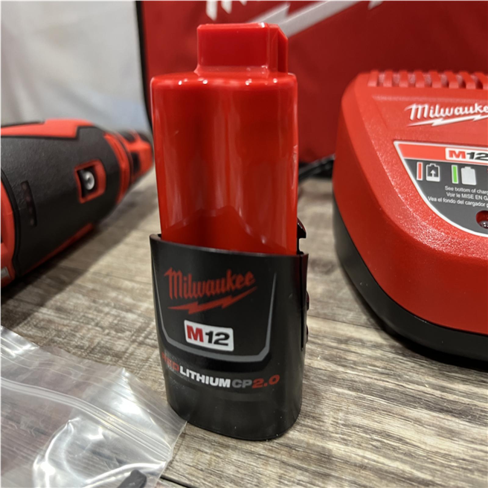 AS-IS Milwaukee 12V Lithium-Ion Cordless Brushless Rotary Tool Kit