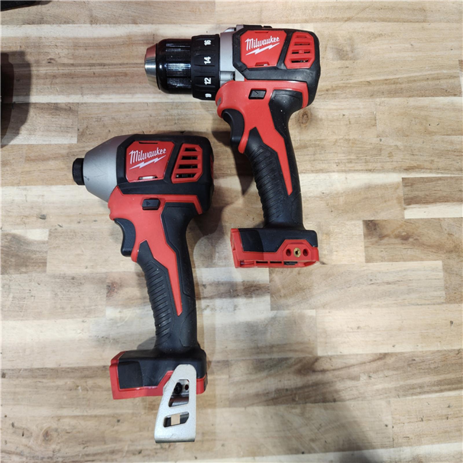 HOUSTON LOCATION - AS-IS Milwaukee 18V Lithium-Ion Cordless Drill Driver/Impact Driver Combo Kit