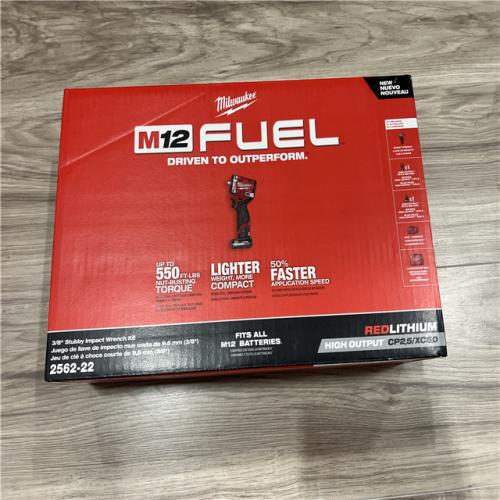 NEW Milwaukee M12 FUEL 12V Li-Ion Brushless Cordless Stubby 3/8 in. Impact Wrench Kit