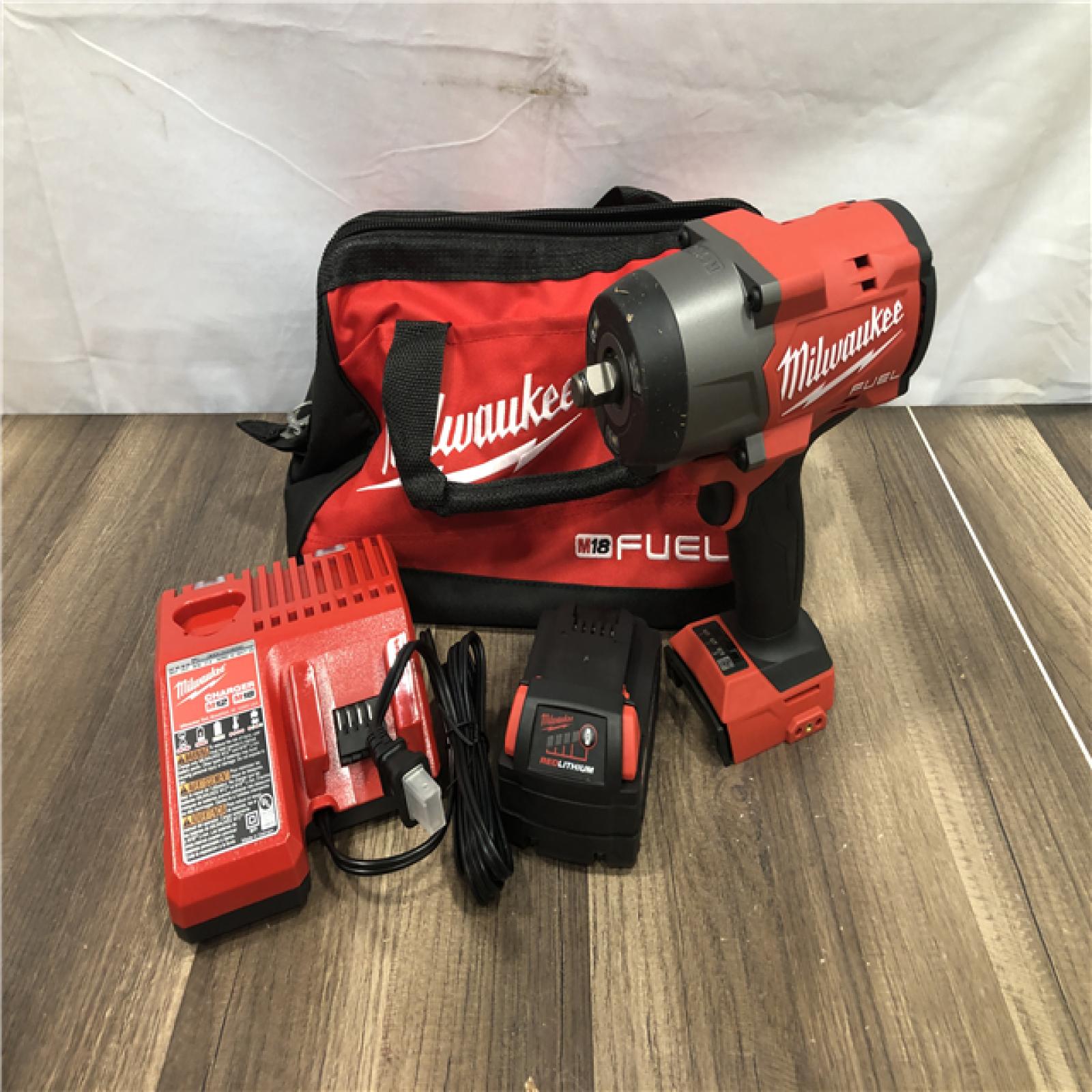 AS-IS Milwaukee FUEL 18V Lithium-Ion Brushless Cordless 1/2 in. Impact Wrench w/Friction Ring Kit