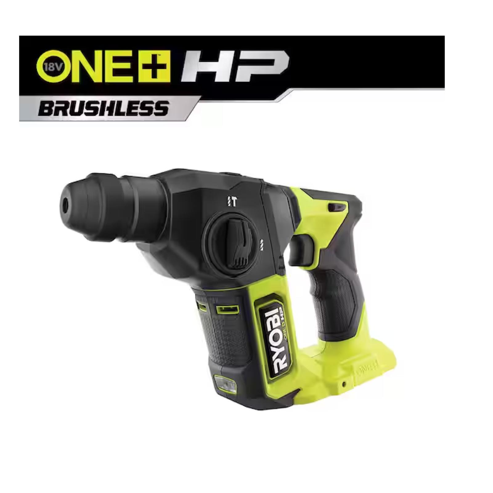 NEW! - RYOBI ONE+ HP 18V Brushless Cordless Compact 5/8 in. SDS Rotary Hammer (Tool Only)