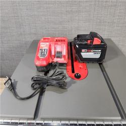 HOUSTON LOCATION - AS-IS Milwaukee M18 FUEL ONE-KEY 18- Volt Lithium-Ion Brushless Cordless 8-1/4 in. Table Saw Kit W/(1) 12.0Ah Battery & Rapid Charger