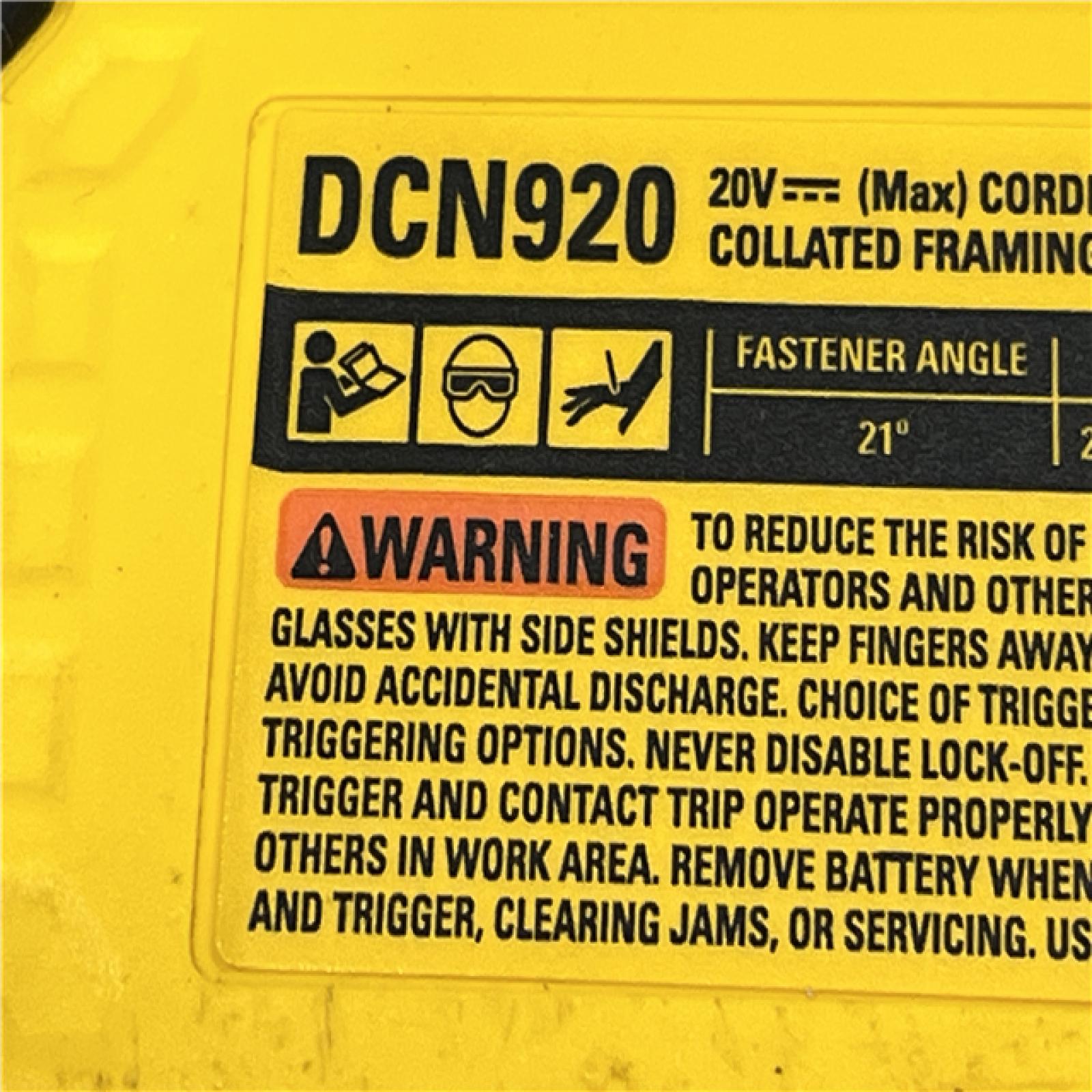 AS-IS DEWALT 20-Volt 21° Cordless Framing Nailer (Tool-Only)