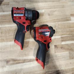 HOUSTON LOCATION - AS-IS Milwaukee FUEL 12-Volt Lithium-Ion Brushless Cordless Hammer Drill and Impact Driver Combo Kit
