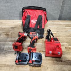 Houston Location AS-IS Milwaukee 18-Volt Lithium-Ion Brushless Cordless Compact Hammer Drill/Impact Combo Kit