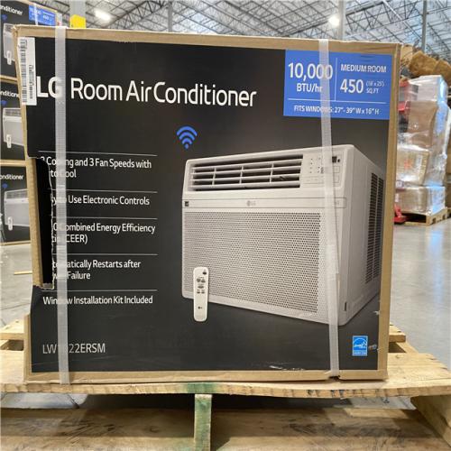 DALLAS LOCATION - NEW! LG 10,000 BTU 115V Window Air Conditioner Cools 450 sq. ft. with Wi-Fi, Remote and in White