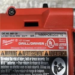 AS-IS Milwaukee 18V Lithium-Ion Brushless Cordless 1/2 in. Compact Drill/Driver with kit
