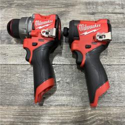 AS-IS Milwaukee FUEL 12-Volt Lithium-Ion Brushless Cordless Hammer Drill and Impact Driver Combo Kit