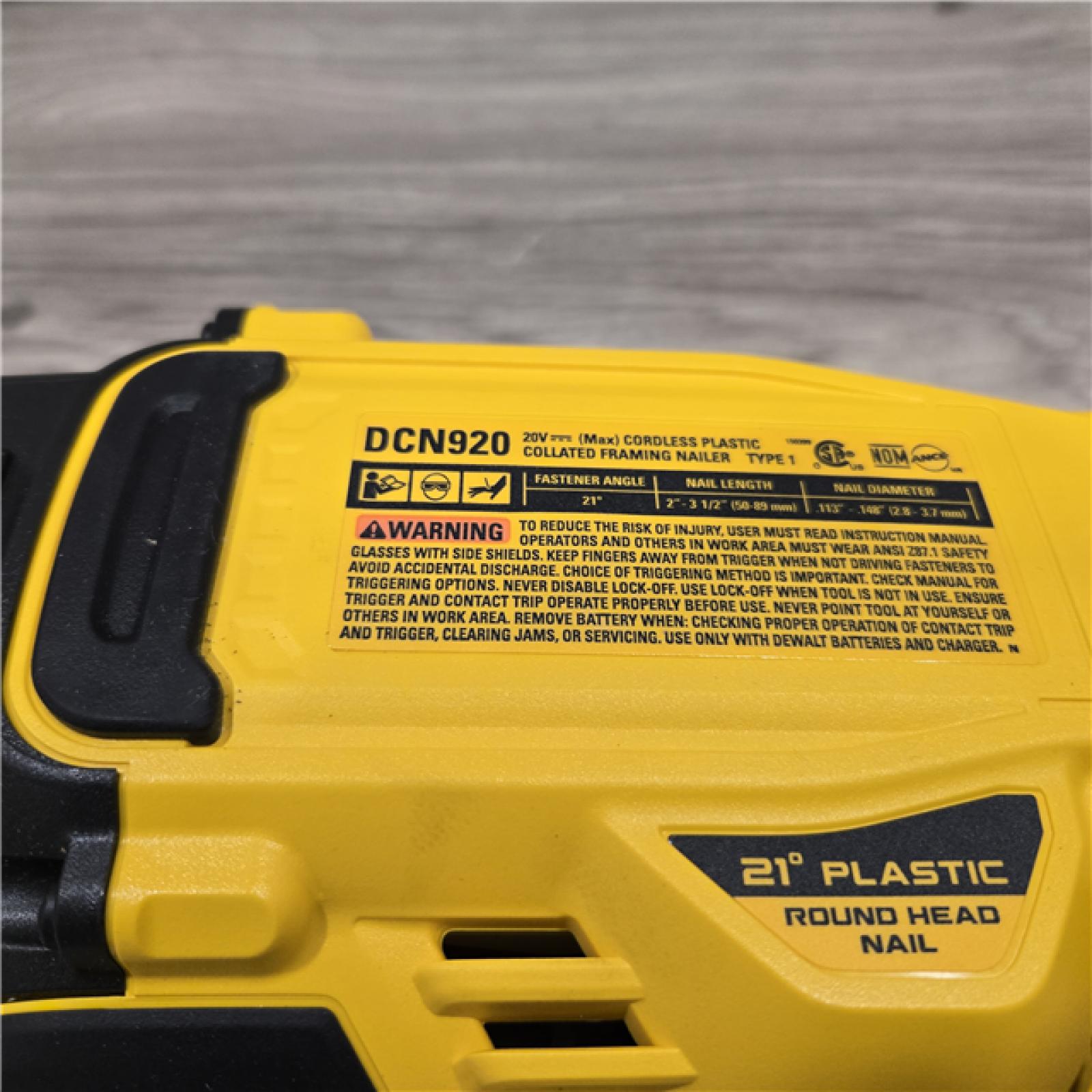 AS-IS DEWALT 20-Volt 21° Cordless Framing Nailer (Tool-Only)