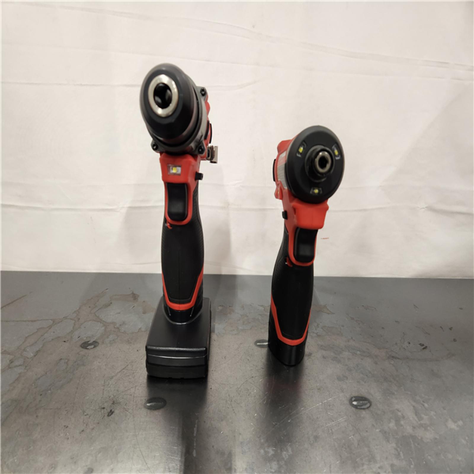 AS-IS- Milwaukee 12V Brushless Hammer Drill and Impact Driver Combo Kit