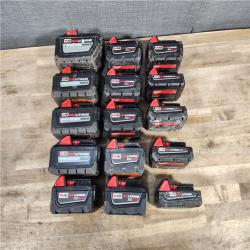 HOUSTON LOCATION - AS-IS MILWAUKEE BATTERY PACK QTY - 15