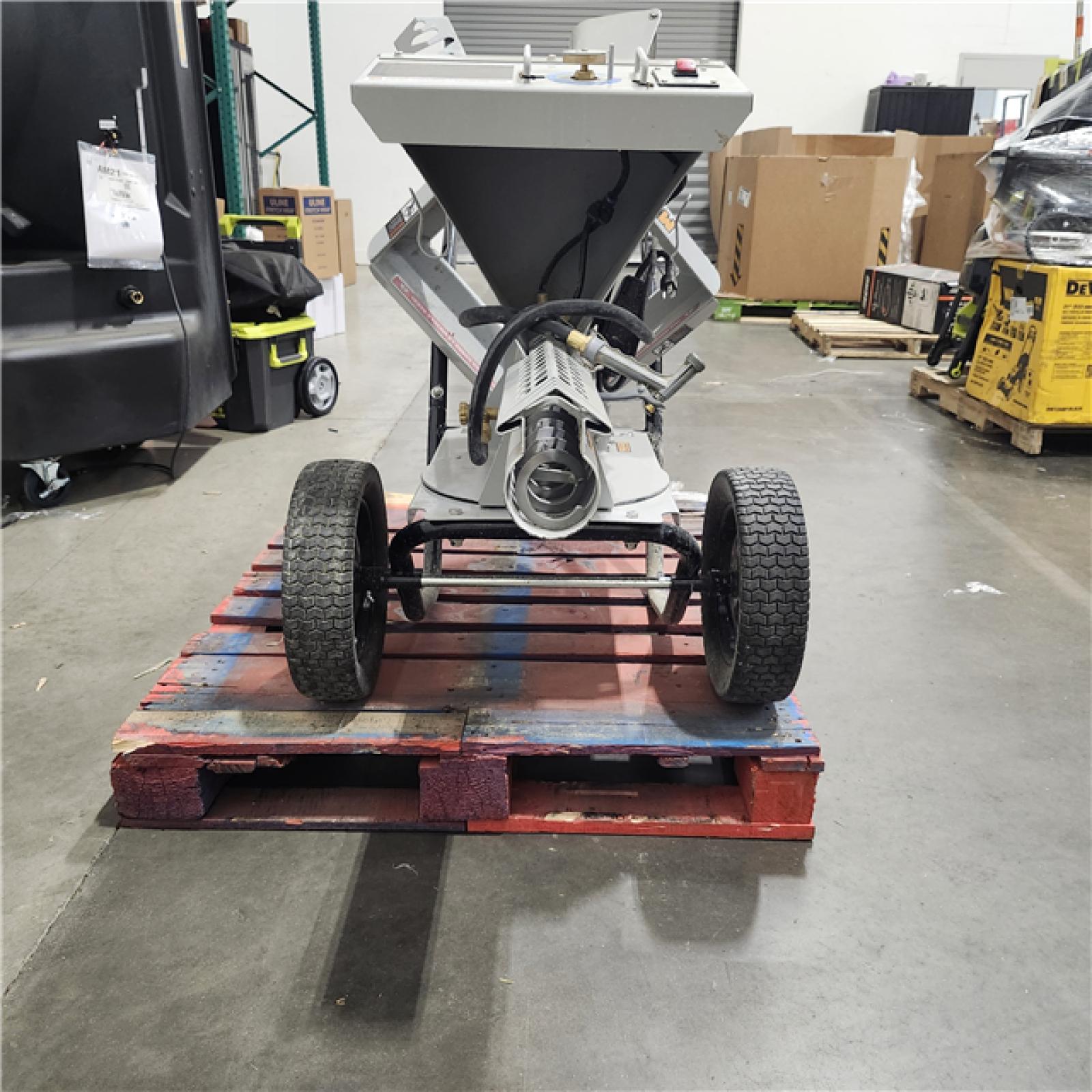 Dallas Location - As-Is MUDMIXER Feed Portable Electric Concrete, Cement and Mortar Mixer