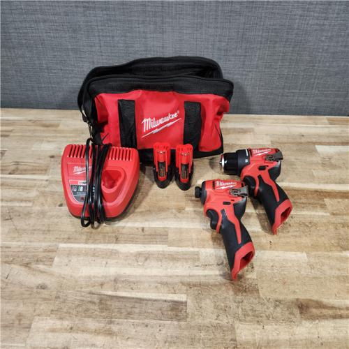HOUSTON LOCATION - AS - IS Milwaukee 2 Tool Combo Kit W/ (2) Battery & Charger