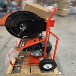DALLAS LOCATION- AS-IS GENERAL WIRE Gas Water Jet w/ 200'x3/8 Hoses  Nozzle Set & Cleaning Tool