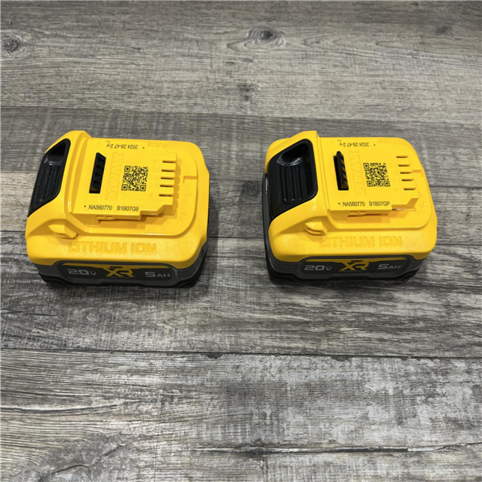 AS-IS DEWALT 20V MAX XR POWERSTACK Lithium-Ion 5.0Ah Battery (2 -Pack)