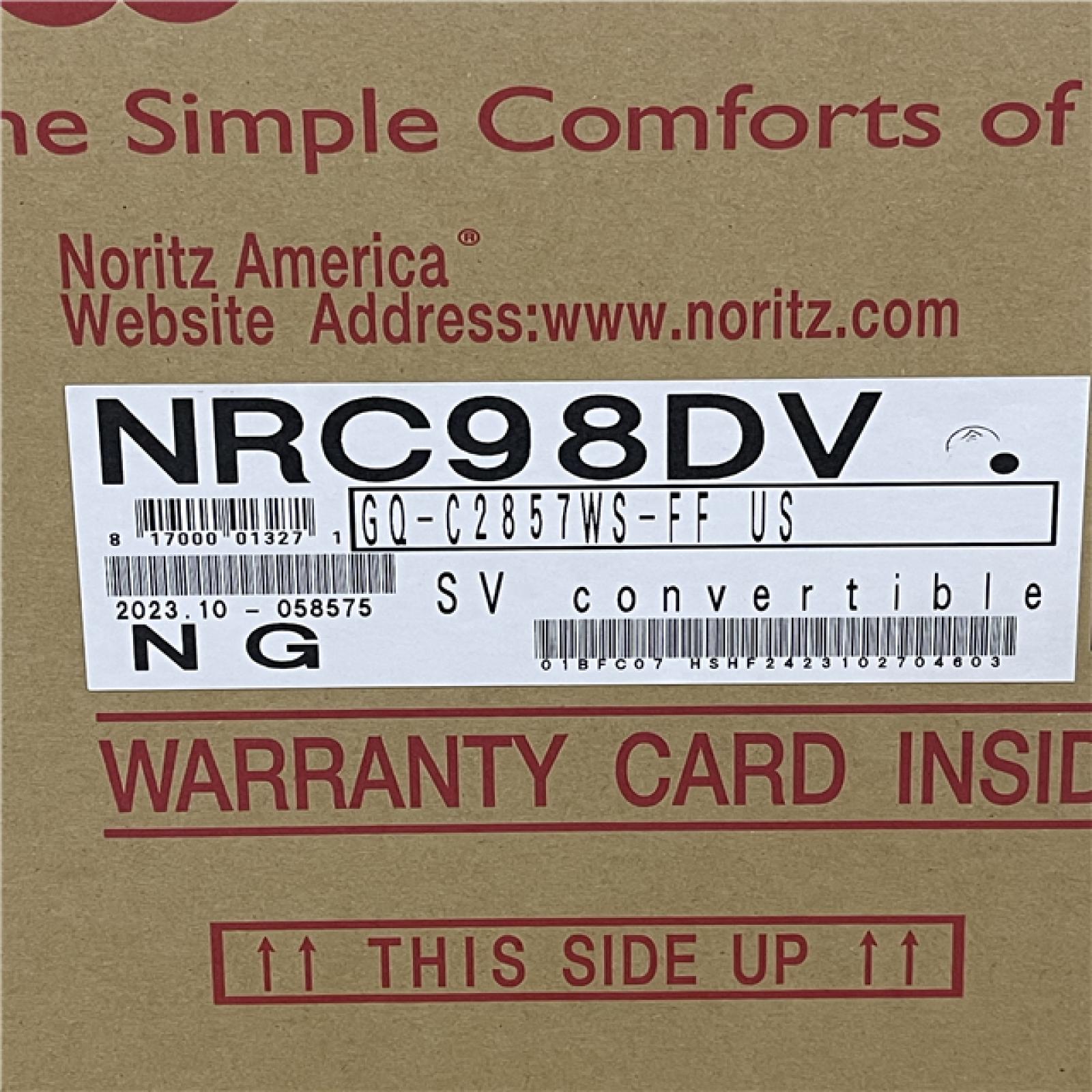 NEW! - Noritz America 199 MBH Indoor Condensing Natural Gas Tankless Water Heater