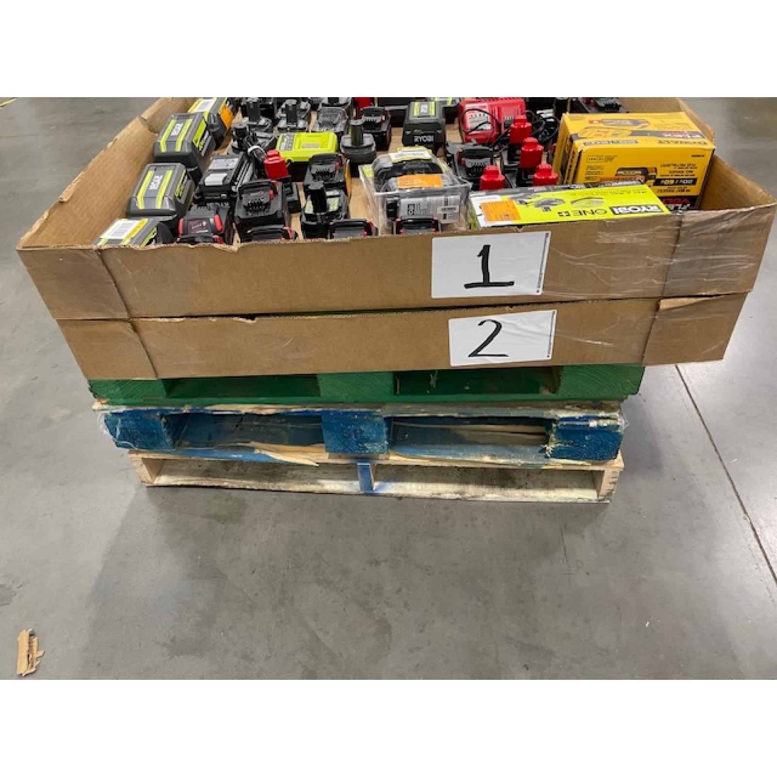 DALLAS LOCATION - AS-IS BATTERY AND CHARGERS PALLET