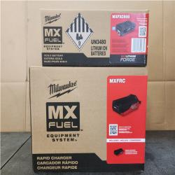 Phoenix SEALED Milwaukee MX FUEL Rapid Charger with Milwaukee MX FUEL REDLITHIUM FORGE XC8.0 Battery Pack