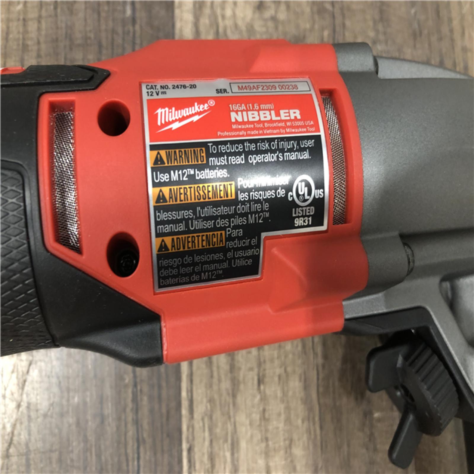 AS-IS Milwaukee  FUEL 12-Volt Lithium-Ion Brushless Cordless 16-Gauge Variable Speed Nibbler (Tool-Only)