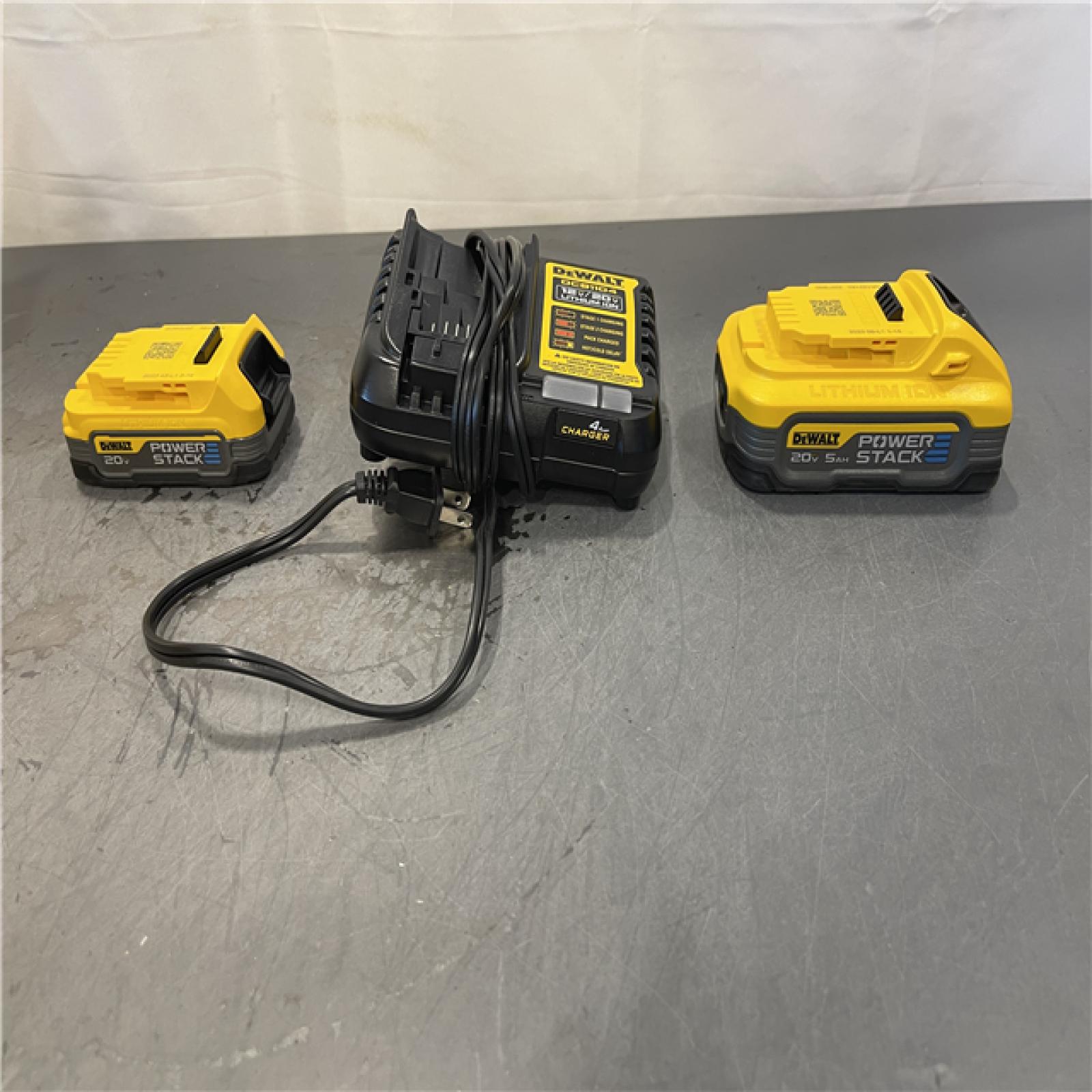 AS-IS - DeWalt 20V MAX XR POWERSTACK Lithium-Ion Battery Starter Kit