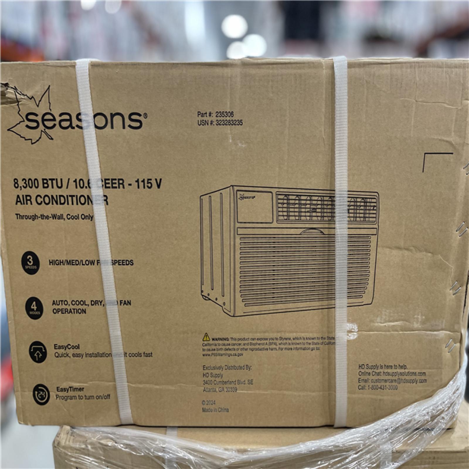 DALLAS LOCATION - SEASONS 8 300BTU AIR CONDITIONER PALLET - (6 UNITS)