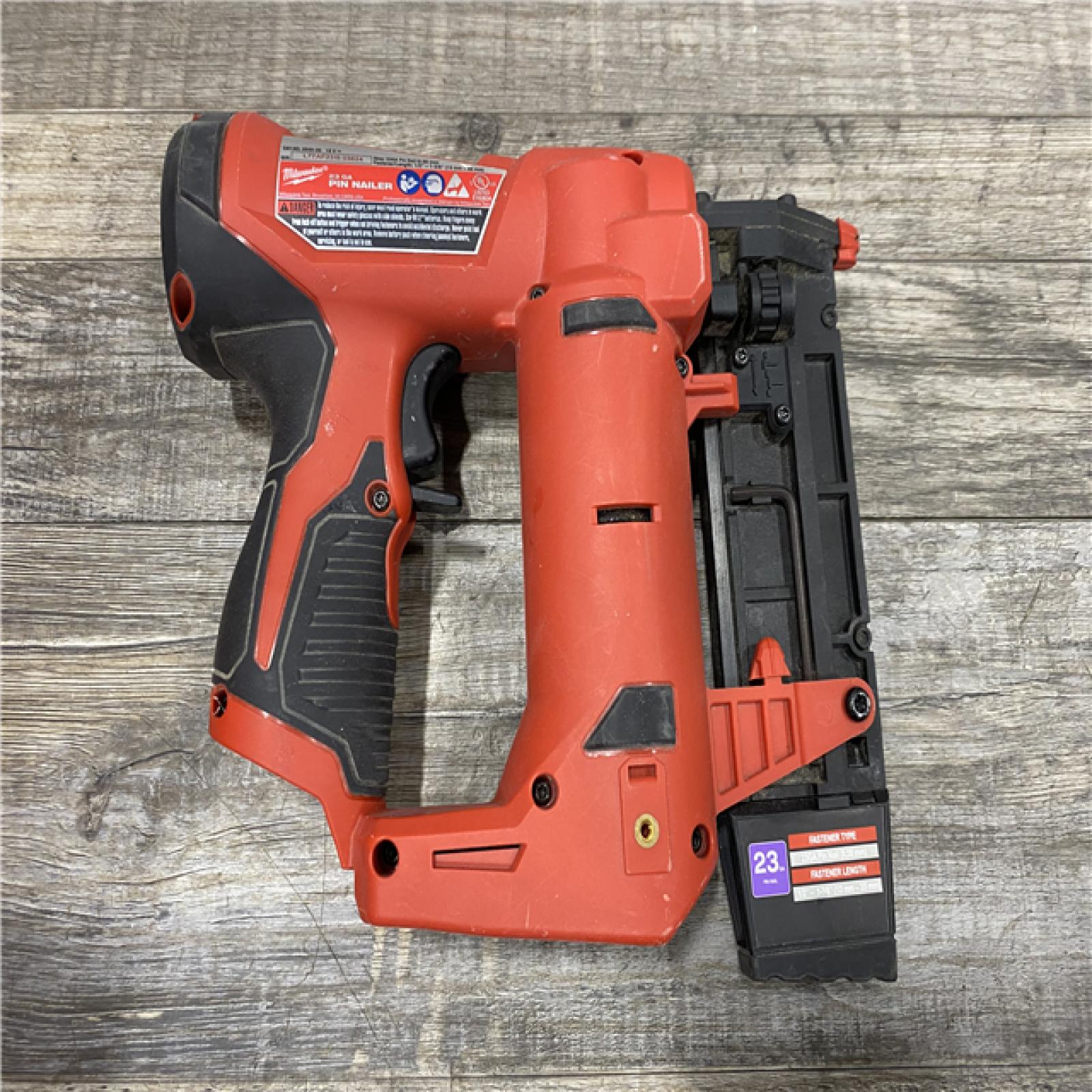 AS-IS Milwaukee 12-Volt 23-Gauge Lithium-Ion Cordless Pin Nailer (Tool-Only)