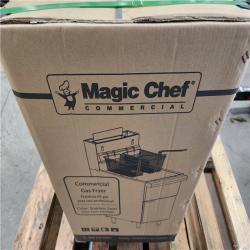Phoenix NEW Magic Chef 21 Qt. 40 lb. Stainless Steel Commercial Natural Gas Fryer - 90,000 BTU (SEALED)