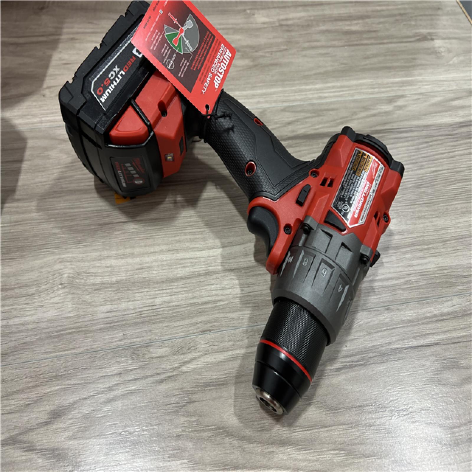 AS-IS Milwaukee FUEL 18V Lithium-Ion Brushless Cordless 1/2 in. Drill/Driver Kit