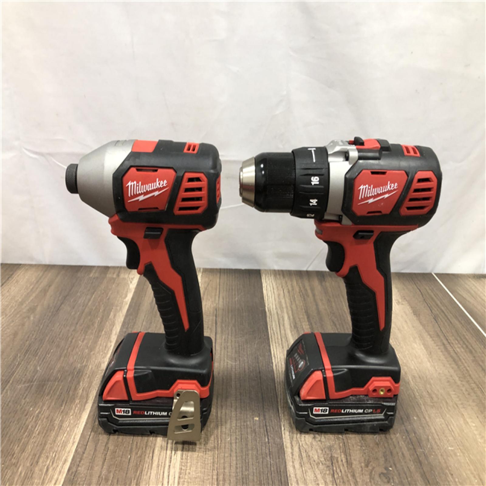 AS-IS Milwaukee 18V Lithium-Ion Cordless Drill Driver/Impact Driver Combo Kit