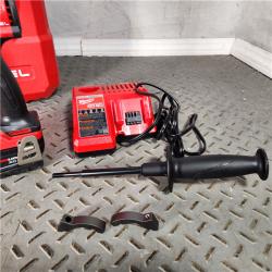 Houston Location - As-Is Milwaukee 2904-22 Hammer Drill Driver Kit with Batteries  Charger & Tool Case  Red - Appears IN GOOD Condition