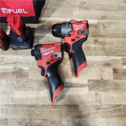HOUSTON LOCATION - AS - IS Milwaukee FUEL 12-Volt Lithium-Ion Brushless Cordless Hammer Drill and Impact Driver Combo Kit