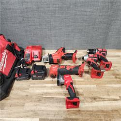HOUSTON LOCATION - AS-IS Milwaukee 5 Tool Combo Kit W/ (2) Battery & Charger