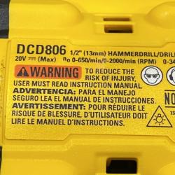 AS-IS DEWALT 20V XR Brushless Cordless 1/2 in. Hammer Drill (Tool-Only)