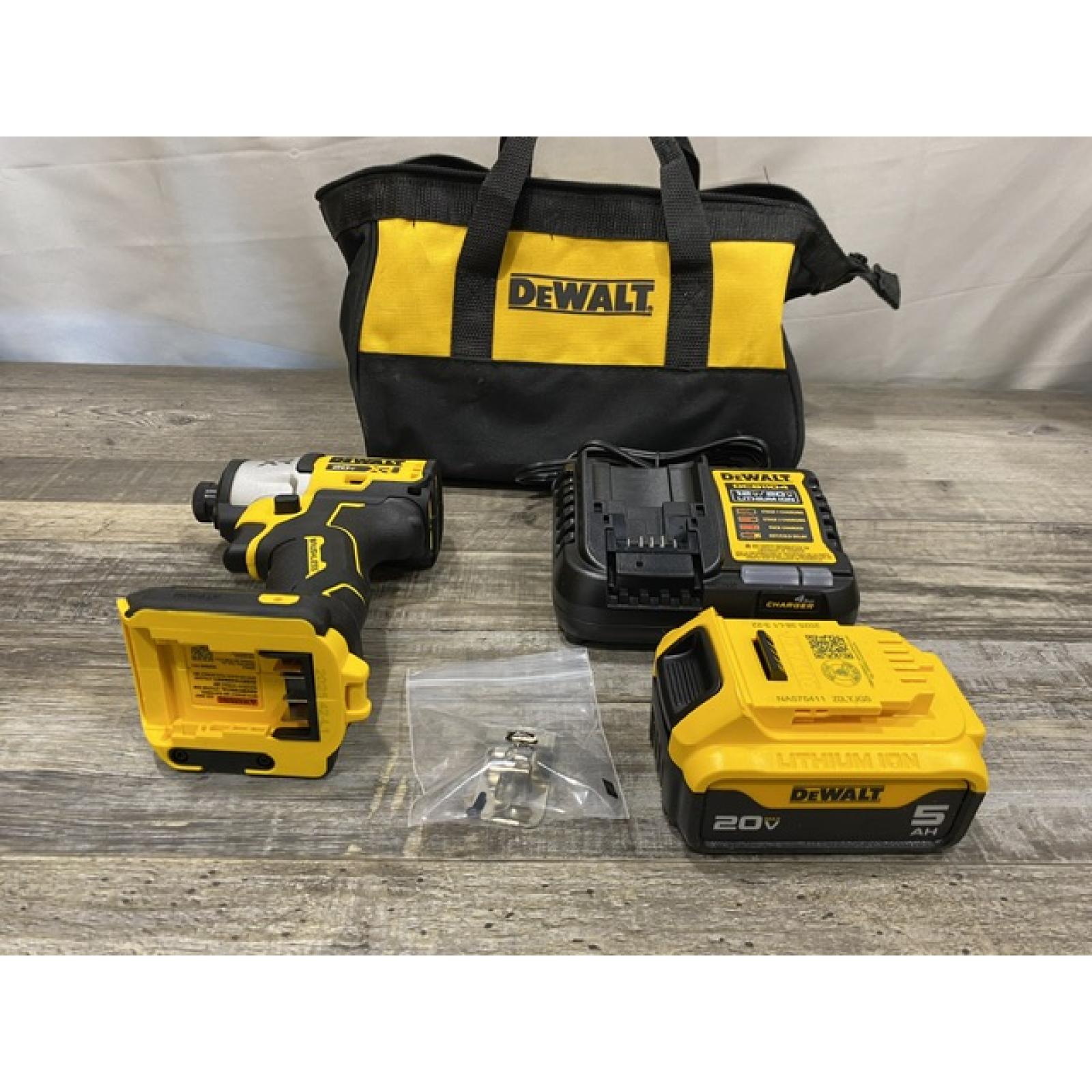 AS-IS DEWALT 20-Volt Maximum XR Lithium-Ion Cordless Brushless 1/4 in. 3-Speed Impact Driver Kit