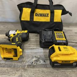 AS-IS DEWALT 20-Volt Maximum XR Lithium-Ion Cordless Brushless 1/4 in. 3-Speed Impact Driver Kit