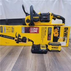 AS-IS DEWALT  FLEXVOLT 60V MAX 16in. Brushless Cordless Battery Powered Chainsaw Kit with (1) FLEXVOLT 2 Ah Battery & Charger
