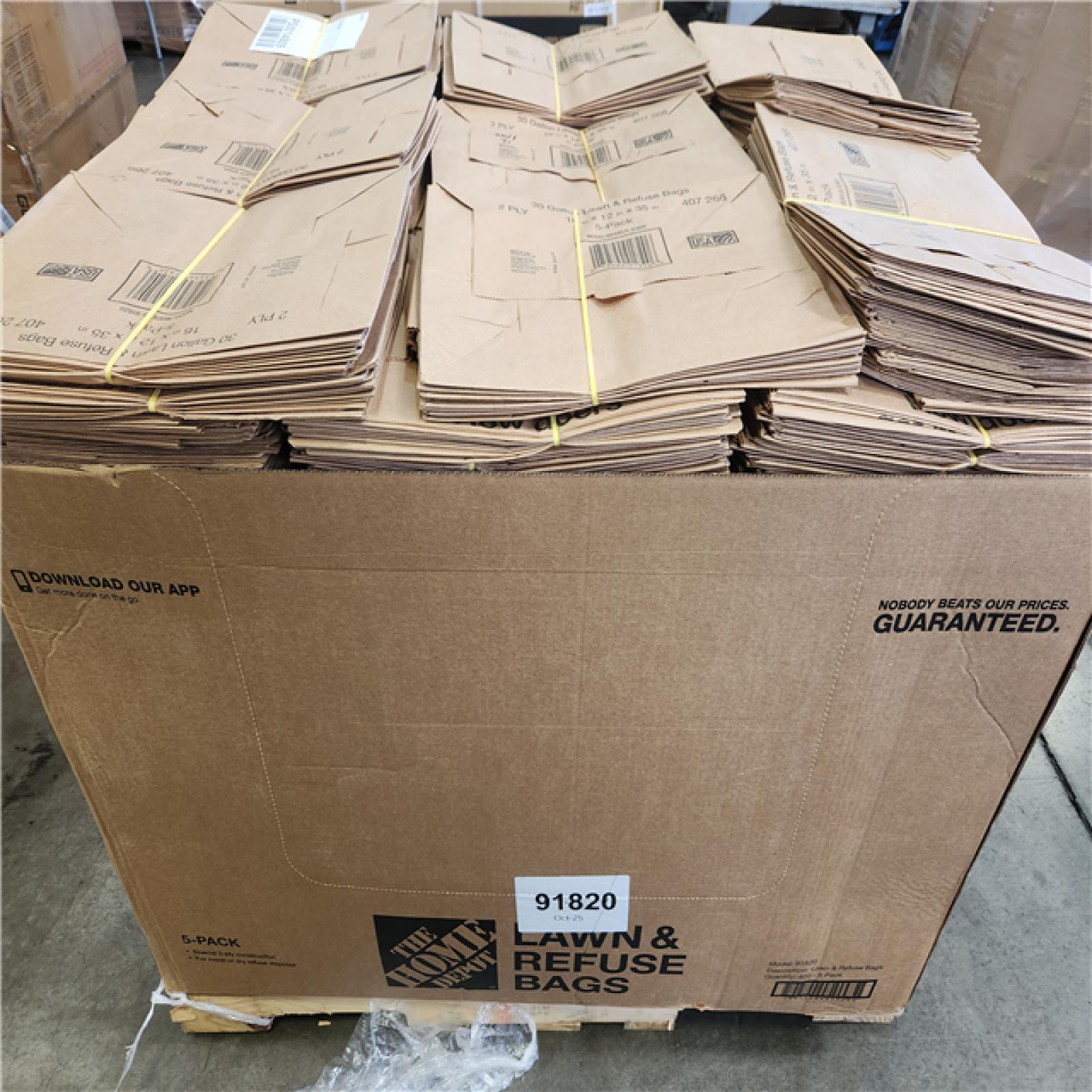 Phoenix NEW Home Depot 30 Gal. Paper Lawn and Leaf Bags (2 000 Count)